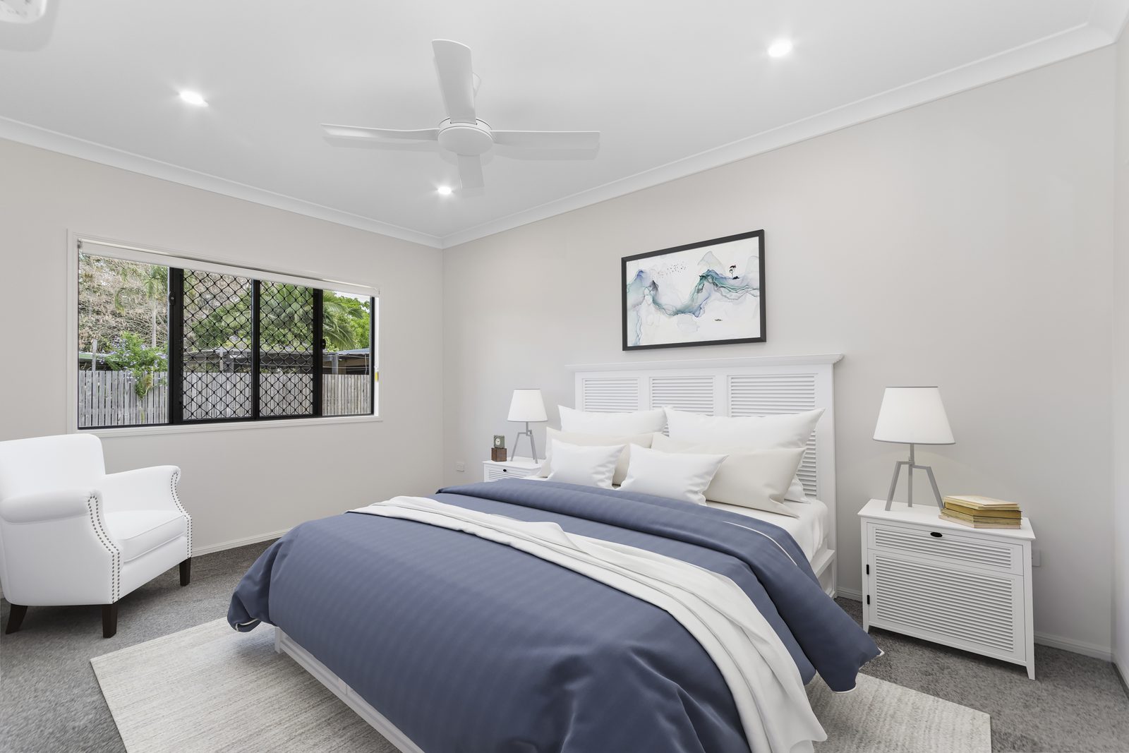 Master bedroom in a Townsville home